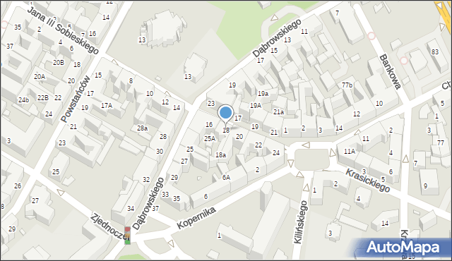 Chorzów, Króla Jana III Sobieskiego, 18, mapa Chorzów