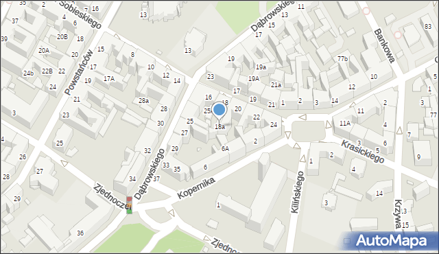 Chorzów, Króla Jana III Sobieskiego, 18a, mapa Chorzów