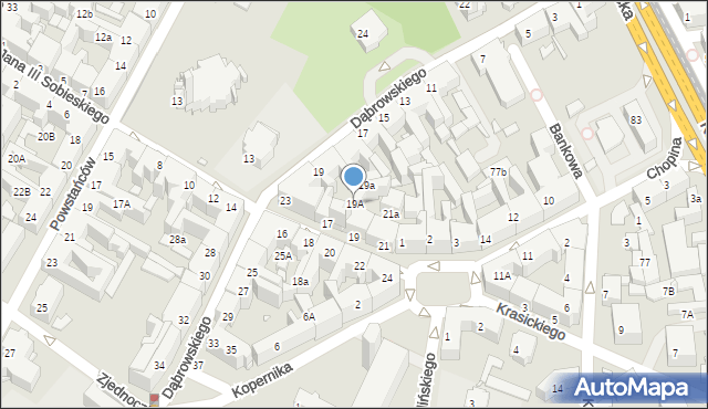 Chorzów, Króla Jana III Sobieskiego, 19A, mapa Chorzów