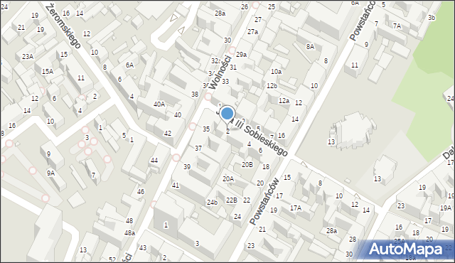 Chorzów, Króla Jana III Sobieskiego, 2, mapa Chorzów