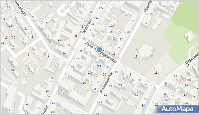 Chorzów, Króla Jana III Sobieskiego, 4, mapa Chorzów