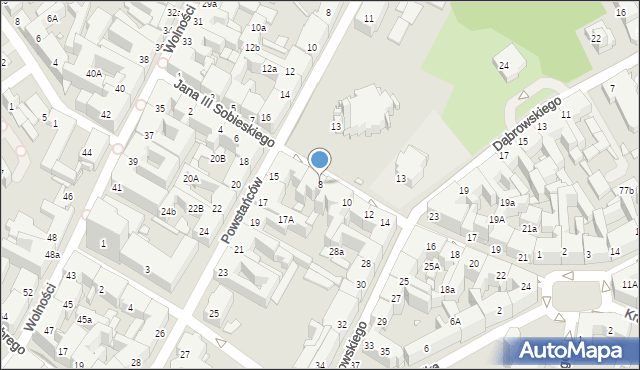 Chorzów, Króla Jana III Sobieskiego, 8, mapa Chorzów