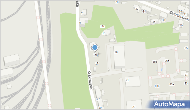 Chorzów, Krakowska, 15a, mapa Chorzów