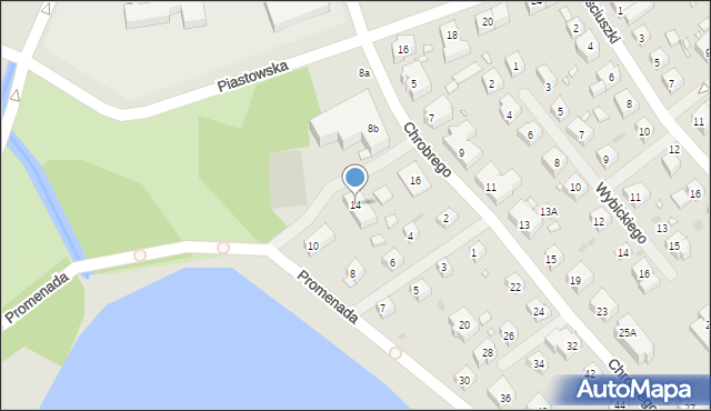 Choszczno, Króla Bolesława Chrobrego, 14, mapa Choszczno