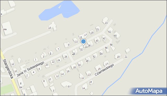 Choszczno, Króla Jana III Sobieskiego, 34, mapa Choszczno