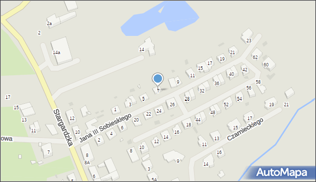 Choszczno, Króla Jana III Sobieskiego, 7, mapa Choszczno