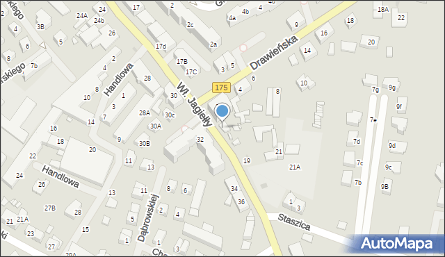 Choszczno, Króla Władysława Jagiełły, 17g, mapa Choszczno