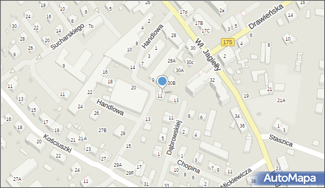 Choszczno, Króla Władysława Jagiełły, 28B, mapa Choszczno