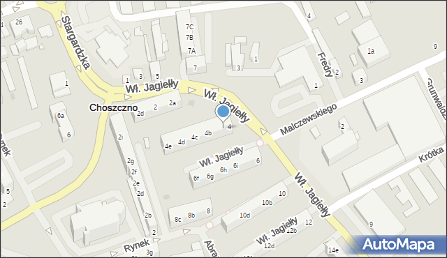 Choszczno, Króla Władysława Jagiełły, 4a, mapa Choszczno