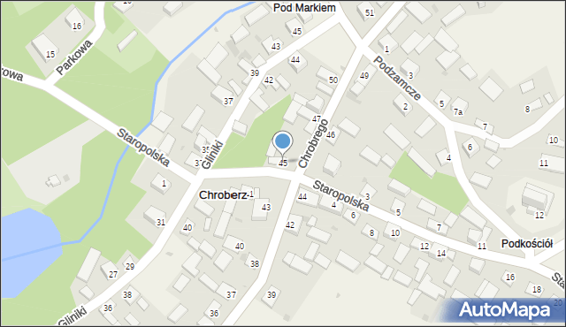 Chroberz, Króla Bolesława Chrobrego, 45, mapa Chroberz