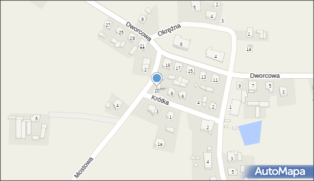 Chrzan, Krótka, 10, mapa Chrzan