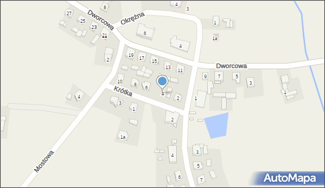 Chrzan, Krótka, 4, mapa Chrzan