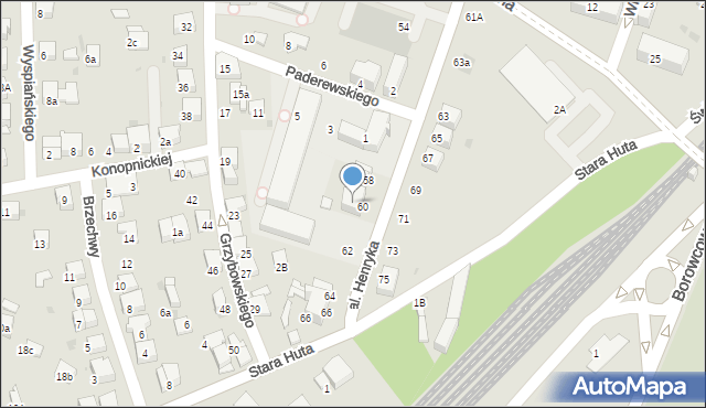 Chrzanów, Krasickiego Ignacego, bp., 60, mapa Chrzanów