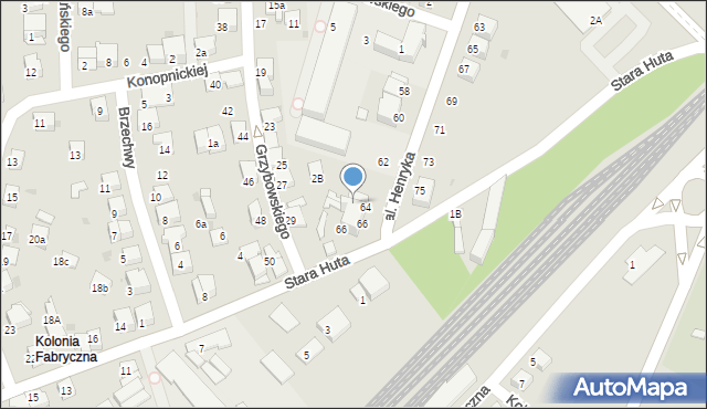 Chrzanów, Krasickiego Ignacego, bp., 64, mapa Chrzanów