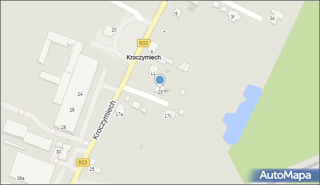 Chrzanów, Kroczymiech, 13, mapa Chrzanów