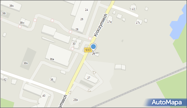 Chrzanów, Kroczymiech, 25, mapa Chrzanów