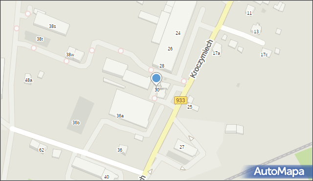 Chrzanów, Kroczymiech, 30, mapa Chrzanów