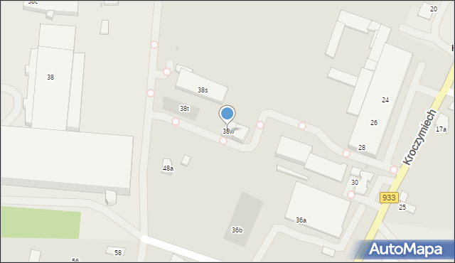 Chrzanów, Kroczymiech, 38w, mapa Chrzanów