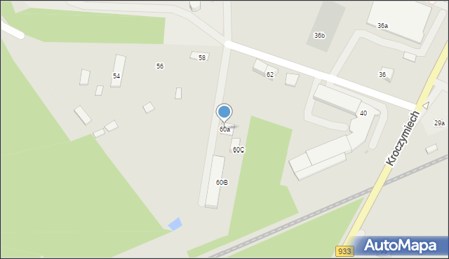 Chrzanów, Kroczymiech, 60a, mapa Chrzanów