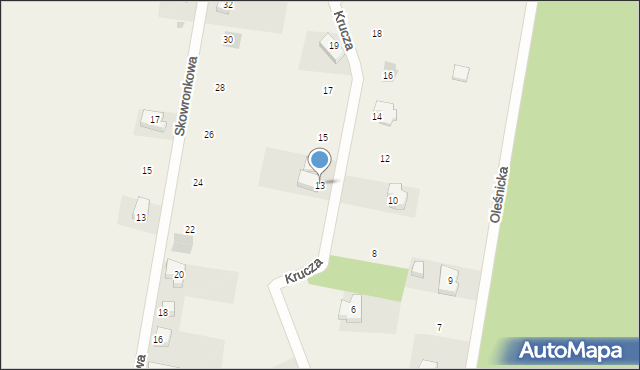 Chrząstawa Wielka, Krucza, 13, mapa Chrząstawa Wielka