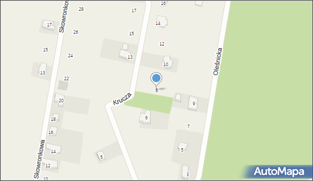 Chrząstawa Wielka, Krucza, 8, mapa Chrząstawa Wielka