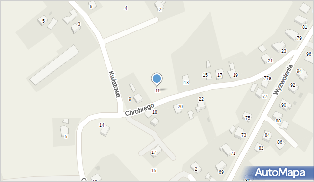Chybie, Króla Bolesława Chrobrego, 11, mapa Chybie