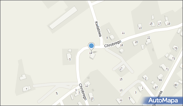 Chybie, Króla Bolesława Chrobrego, 14, mapa Chybie