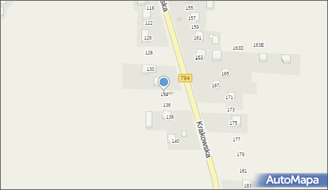 Cianowice, Krakowska, 134, mapa Cianowice