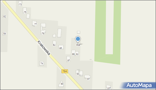 Cianowice, Krakowska, 91a, mapa Cianowice