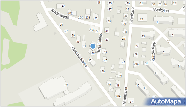 Ciechanów, Krasickiego Ignacego, bp., 26, mapa Ciechanów