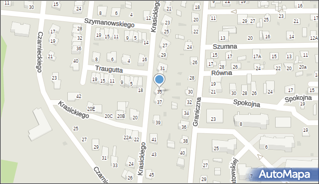 Ciechanów, Krasickiego Ignacego, bp., 35, mapa Ciechanów