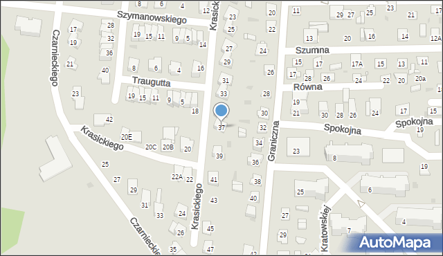 Ciechanów, Krasickiego Ignacego, bp., 37, mapa Ciechanów