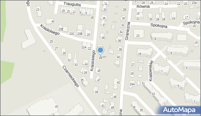 Ciechanów, Krasickiego Ignacego, bp., 43, mapa Ciechanów