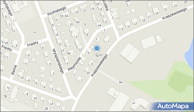 Ciechanów, Kraszewskiego Józefa Ignacego, 7A, mapa Ciechanów