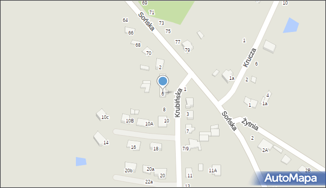 Ciechanów, Krubińska, 6, mapa Ciechanów