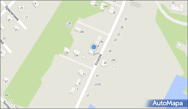 Ciechanów, Krucza, 13, mapa Ciechanów
