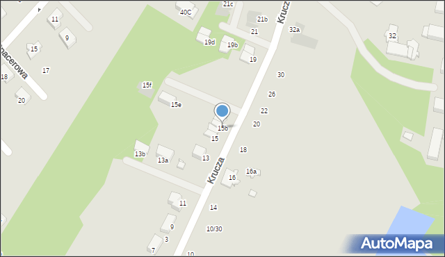 Ciechanów, Krucza, 15b, mapa Ciechanów