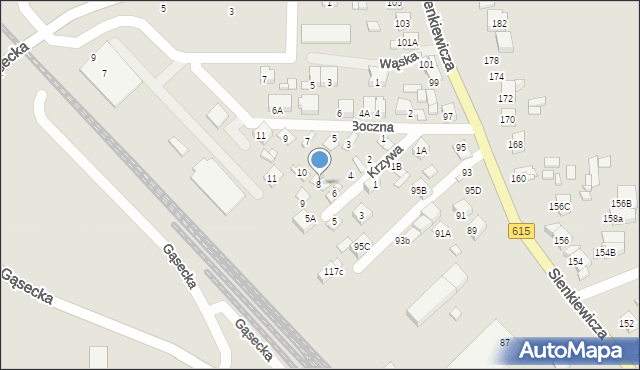 Ciechanów, Krzywa, 8, mapa Ciechanów