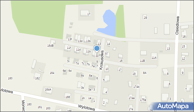 Ciecierzyce, Krokusowa, 11, mapa Ciecierzyce