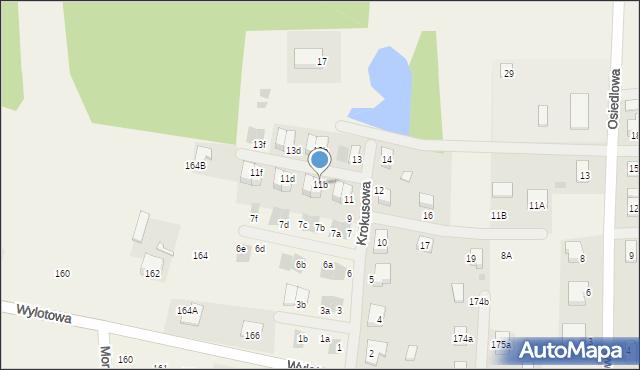 Ciecierzyce, Krokusowa, 11b, mapa Ciecierzyce