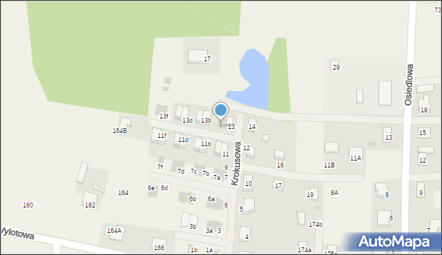 Ciecierzyce, Krokusowa, 13a, mapa Ciecierzyce