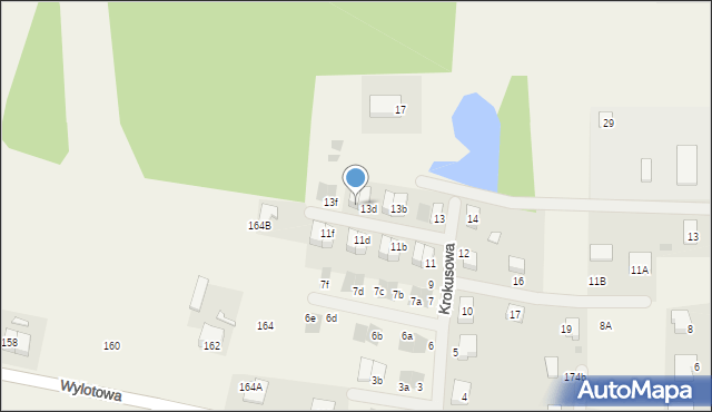 Ciecierzyce, Krokusowa, 13e, mapa Ciecierzyce