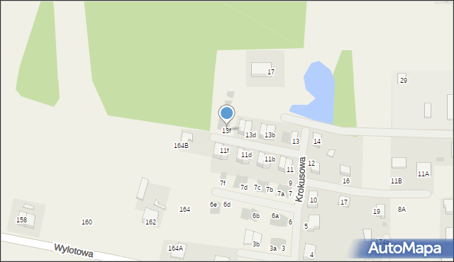 Ciecierzyce, Krokusowa, 13f, mapa Ciecierzyce