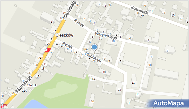 Cieszków, Króla Bolesława Chrobrego, 1, mapa Cieszków