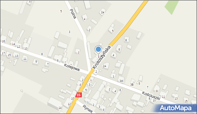 Cieszków, Krotoszyńska, 1, mapa Cieszków