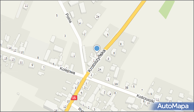 Cieszków, Krotoszyńska, 3, mapa Cieszków