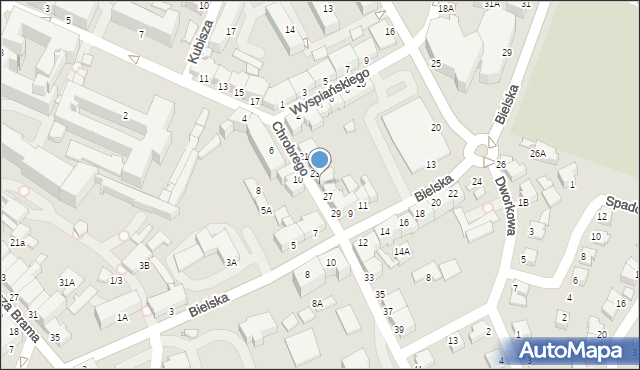 Cieszyn, Króla Bolesława Chrobrego, 25, mapa Cieszyna