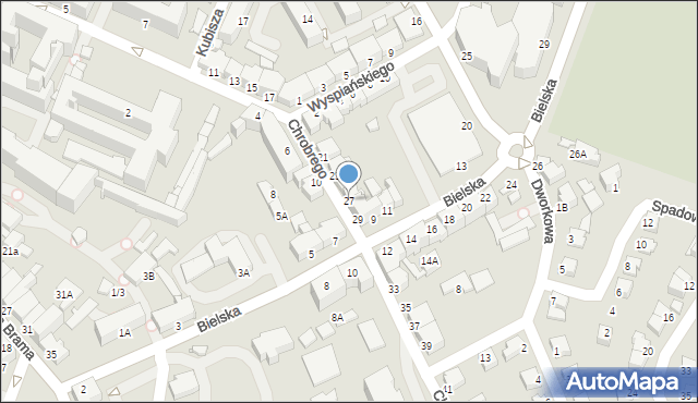 Cieszyn, Króla Bolesława Chrobrego, 27, mapa Cieszyna