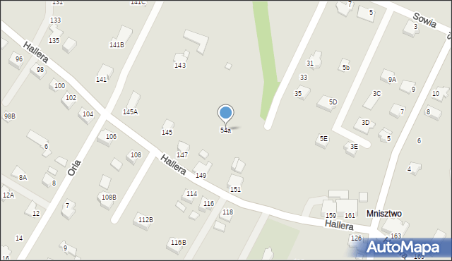 Cieszyn, Krucza, 54a, mapa Cieszyna