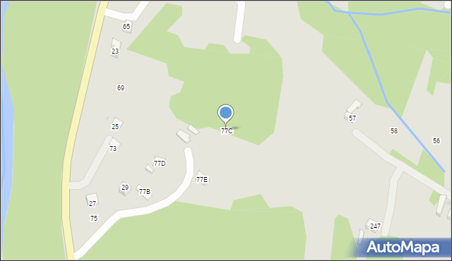 Ciężkowice, Krynicka, 77C, mapa Ciężkowice